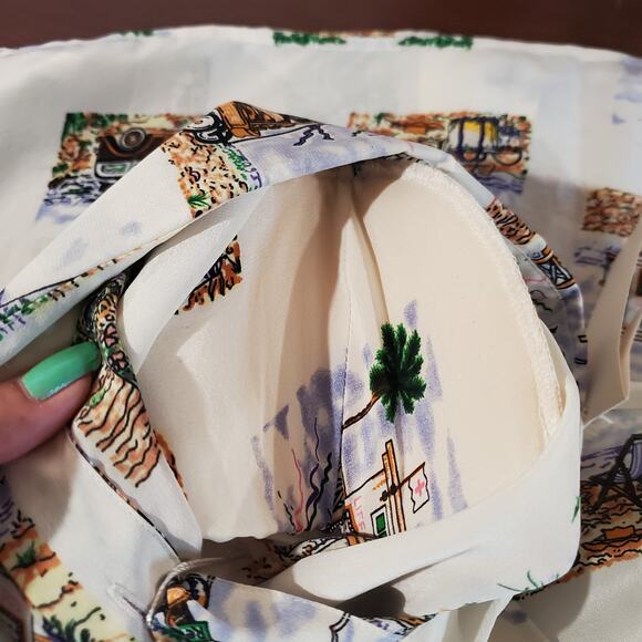 Vtg Tango NWT Womens Tropical Silk Button Shirt Sz S Hawaiian Surf Beach Resort - Picture 11 of 15